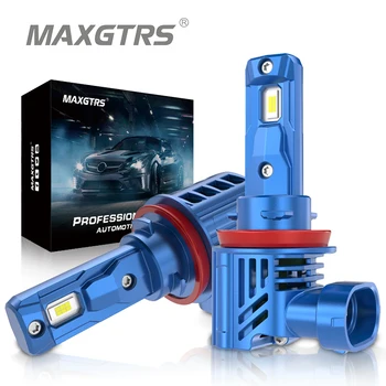 MAXGTRS 2x Turbo LED H7 H4 LED Žibintų Lemputės Automobilių Žibintas HB3 9005 9006 HB4 H8, H9 H11 Auto priekinio Žibinto 12V 70W 14000Lm