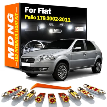 MDNG 7Pcs Už Fiat Palio 178 2002-2008 m. 2009 m. 2010 m. 2011 m. LED Vidaus reikalų Žemėlapis Dome Light Kit Car Canbus Led Lemputes Jokios Klaidos Transporto priemonės Žibintas