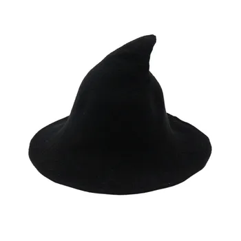 Megztos kepuraitės žiemos mados Storio kašmyras skrybėlę Magija skrybėlę su big kraštų Asmeninį madų pasiekė skrybėlę vientisos spalvos skrybėlę vyrai