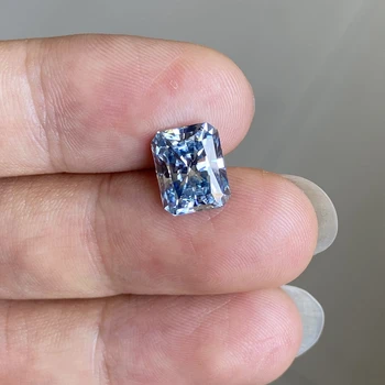 Meisidian Naujų Spalvų 8x10mm 4 Ct Prarasti Spinduliavimo Supjaustyti Moissanite Deep Blue Diamond Kaina Už Karatų