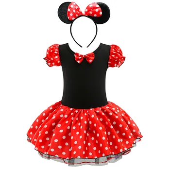 Merginos Mickey Minnie Animacinių Filmų Pelės Princesė Dress Vaikai Kostiumas Taškų Tutu Mickey Išgalvotas 2-8 Metų Gimtadienio Suknelė Vaikų Drabužiai