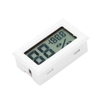 Mini Skaitmeninis LCD Temperatūros Jutiklis Drėgmės Matuoklis Termometras su Drėgmėmačiu Matavimo Daviklis Balta/Juoda