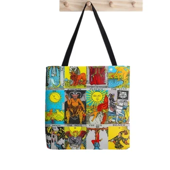 Moterų Shopper bag Taro Kaladę Taro Spausdinti Kawaii Maišelį Harajuku Pirkinių Drobės Shopper Bag mergina rankinę Nešti Peties Lady Krepšys