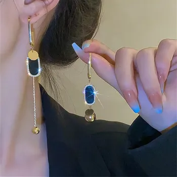 Nauja Mados Tendencija Unikalaus Dizaino, Elegantiškas Dar Nesimetriškas Diamond Kutas Auskarai Ponios Aukšto Papuošalai Šalies Dovanų Didmeninės