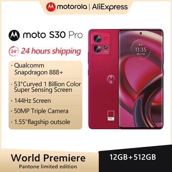 Nauja Motorola MOTO S30Pro 5G 50MP Triple Kamera 32W AF Kamera 68W Greito Įkrovimo Android12 Snapdragon888 Plius 144Hz Ekranas