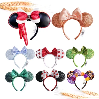 Naujas Disney Mickey Mouse Ausies Hairband 2022 Disneilendas Plaukų Lankas Lankelis Cosplay Šalis Galvos Apdangalai Mergina Žaislas Gimtadienio Dovana