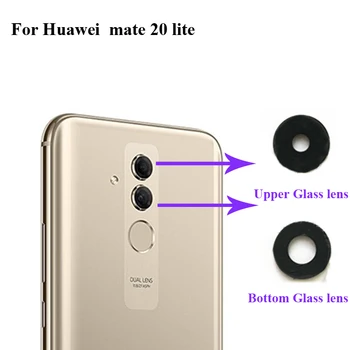 Naujas Huawei Mate 20 lite Pakeitimo Viršutinė nugaros galinio vaizdo kamera, lęšis Huawei Mate20 lite Apačia stiklo, stiklinis lęšis Mate 20lite