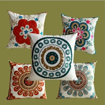naujas nacionalines stiliaus dekoratyvinės Gėlės ir Mados dekoratyviniai pagalvių Užvalkalai Rankų darbo, siuvinėta almofadas para sofa