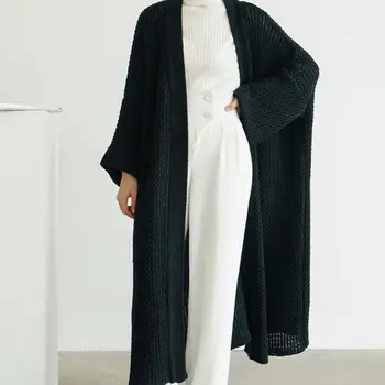 Naujas Negabaritinių 100KG Mezgimo išskaptuotas Cardigan Elegantiška Vintage Paltai korėjos Mados Megztiniai Atsitiktinis Mujer viršutinių drabužių siuvimas Trikotažas Viršų