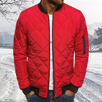 Naujas Švarkelis Vyrams Žiemos Paltai Kamšalu Puffer Jacket Šilti Drabužiai Atsitiktinis Bombonešis Atsitiktinis Zip Mados Medvilnės Outwear Kailis N7V4