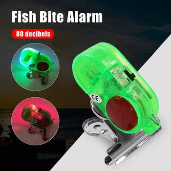Naujas Žvejybos Bite Signalizacijos Aukštos Jautrus Žvejybos Skambėti Varpas LED Lemputė, Clip-on meškere garsinis signalas Žuvims, Priedai