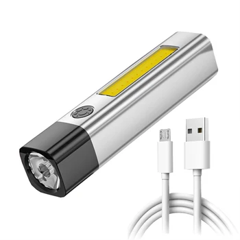 Nešiojamas USB Įkraunamas Žibintuvėlis LED Stiprios Šviesos Žibintuvėlis Mini Patvarus, atsparus Vandeniui Žibintuvėlis, Žibinto Lempa, Skirta Pėsčiųjų, Kempingas