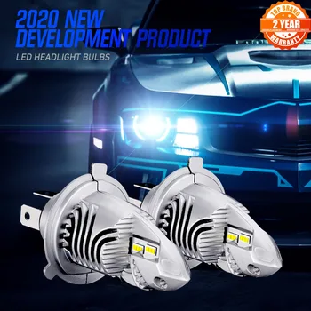 NOVSIGHT Automobilių Žibintų Lemputės H4 Led 9003 HB2 Hi/Lo Mini Automobilių 1:1 Dizainas 70W 12000LM 6000K Balta Auto Reikmenys, priekinių Žibintų Lemputes