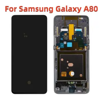 Originalus AMOLED Ekranas Samsung Galaxy A80 A805F LCD Su Rėmu 