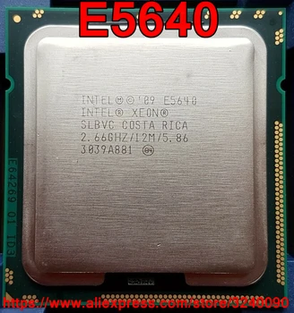 Originalus Intel PROCESORIAUS Xeon E5640 SLBVC Procesorius 2.66 GHz 12M 4 šerdys Lizdas 1366 nemokamas pristatymas greitas laivas iš