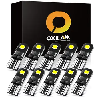 OXILAM 10vnt T10 W5W LED LED Lemputės Automobilių Salono Apšvietimas, Volkswagen VW Polo Passat b5 b6, CC, Golf 4 5 6 7 Jetta mk6 tiguan