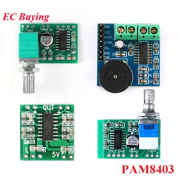 PAM8403 Stiprintuvo Valdybos Modulis Mini 2.5 V 5V 2x3W Skaitmeninis Galios Garso 2 Kanalų 3W Volume Control USB Maitinimo Arduino