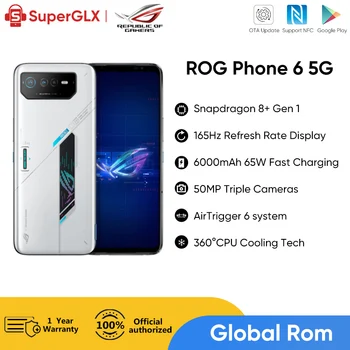Pasaulio Rom ROG Telefonas 6 5G Žaidimų Telefonas ROG 6 Pro Snapdragon 8+ Gen 165Hz atnaujinimo dažnis 65W Greito Įkrovimo ROG6 ROG 6 Išmanųjį telefoną