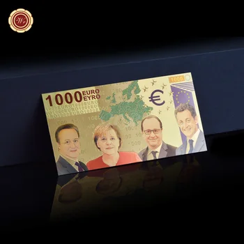 Pilnas Komplektas Spalvos Aukso Banknotų Europoje Euro Valiuta Sidabro Folija Padirbtų Pinigų Banknotų Suvenyrų Amatų Dovanų Rinkimo Hobis