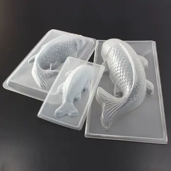 Plastikiniai 3D Žuvies Formos Rankų darbo Kepimo Formą Tortas Šokolado Želė, Putėsiai Minkštas Ice Cube Konditerijos Formų Kalėdų Silikono Bakeware