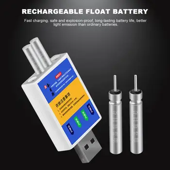 Plaukti Įkrovimo Baterija (akumuliatorius CR425 USB Įkroviklis Įkrauti Priedai Šviesos Elektroninių Plūdės Baterijų Naktį Žvejybos Įrankį