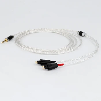 Preffair hifi OCC Sidabro Padengtą Auksu 3.5 mm Anglies pluošto Vyrų ausinių kabelį audio ausinių laido FOSTEX Th900