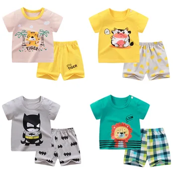 Prekės Medvilnės Baby Rinkiniai, Laisvalaikio, Sporto Berniukas T-marškinėliai + Šortai Rinkiniai Vaikiška Apranga Berniuko Drabužiai
