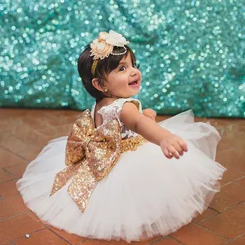 Princesė Vaikams Baby Girl Miela Lankas Mazgas Blizgančiais Nėrinių Suknelė Vien Rankovių Mini Suknelė Festivalis Šalis Vienspalviai Voile Mielas Suknelės