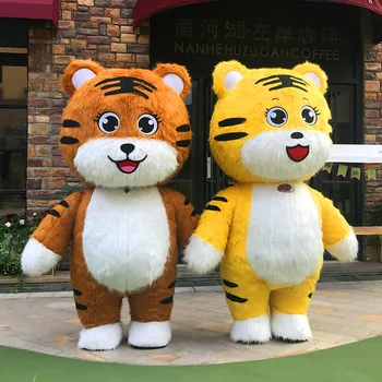 Pripučiami Tigras Animacinių filmų Lėlės Kostiumas Tigro Metų Talismanas Vaikščioti kokybės Rekvizitas, Kostiumai Dievo Turtų, Tigro Metai Lėlės Drabužiai