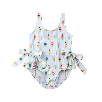 Pudcoco JAV Akcijų Bamblys Baby Vaikų Mergaičių maudymosi kostiumėlį Lankas Bikini Maudymosi Kostiumą, Rankovių Mielas Vaikus Mergina, Paplūdimio Rankšluosčiai Bodysuit