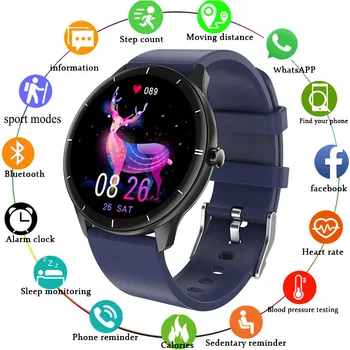 Q21 1.28 colių Smart Watch Vyrų Smartwatch Moterų Laikrodžiai, Apyrankės Sport Fitness Tracker Širdies ritmo SPO2 BP Monitoringo