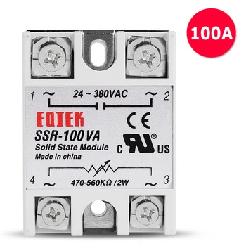 Reguliuojamas Maitinimo šaltinis 24-380VAC 100A vienfaziai Įtampos Reguliatorius Stabilizatorius Izoliuotas Solid State Relay Atsparumas SSR 100VA