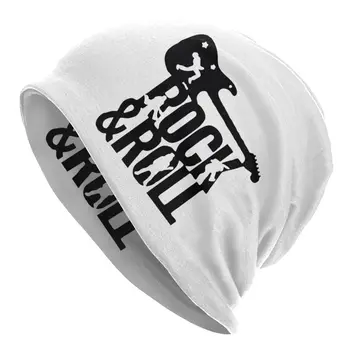 Rock N Roll Skullies Beanies Sunkiosios Muzikos Skrybėlę Goth Lauko Vyrų, Moterų Rinktinėje Vasarą Daugiafunkcį Variklio Dangčio Megzti Skrybėlę