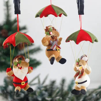 Santa Claus Sniego Elnias Lėlės Kalėdų Eglutė Oranments Kalėdų Dekoracijas Namų Parašiutu Pakabukas Kabo Pakabučiai