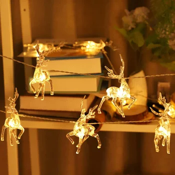 Saulės elnias String Žibintai LED Sodo Kalėdų Šalis Dekoro Vandeniui Saulės energija Varomas String Pasakų lempos