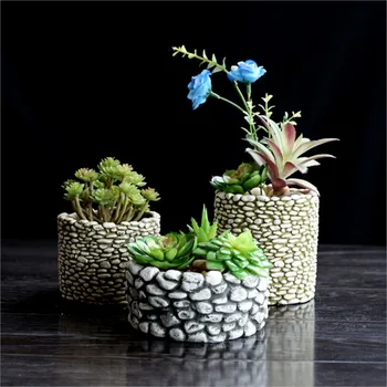 Silikono MOLLD Cemento Akmens Multi-mėsos Gėlių Vazonus Darbalaukio Puodai 3D Vaza, Formos, Betono Formų Cemento Sodinamoji Namų Amatų Papuošti