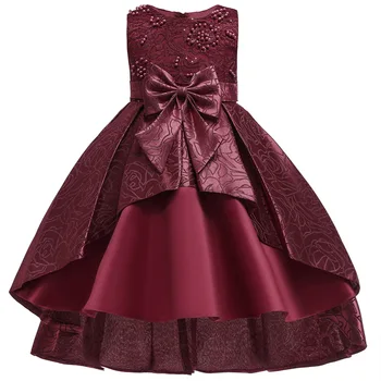 Siuvinėjimas Šilku Princesė Suknelė Baby Girl Elegantiškas Gėlių Mergaičių Suknelės Vaikams Mergina Vestuvės Suknelės Mergaičių Dress Helovinas