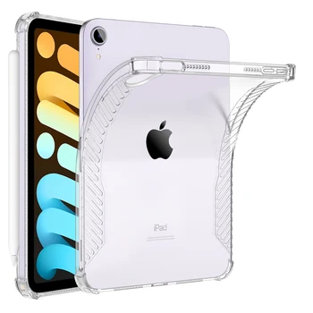 Slim Case For iPad Mini 6 2021 8.3 colių,Minkštos TPU Apsauginiai Sustiprinta Oro Pagalvės Kampus Anti-Scratch Ultra Clear Dangtis