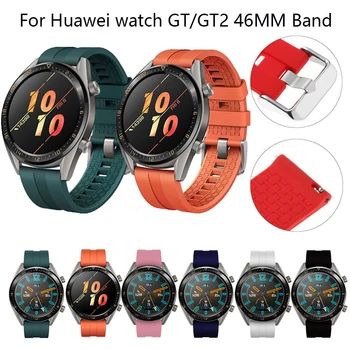 Sporto Silikono Dirželis Huawei Žiūrėti GT Band Apyrankę GT2 46mm 42mm smartwatch Pakeitimo correa Už Garbę Magija 2 watchband