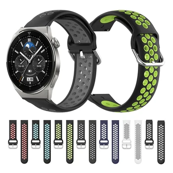 Sporto Silikono Kvėpuojantis Diržu, Huawei Žiūrėti GT3 Pro Riešo Apyrankę Watch3 GT3 GT2 Pro 42mm 46mm Pakeitimo Watchbands