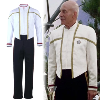 Star TNG Gili Erdvė Devyni Žygį Nemesis Kapitonas Picard Starfleet Oficialų Suknelė Uniformos Kelnės Striukė Viršuje Holloween Šalies Prop