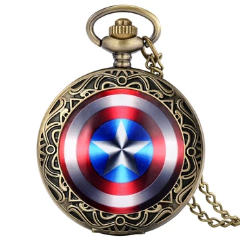 Stebuklas Captain America ' s Purškiamasis Shield Pratęsimo Shield Ginklas S. H. I. E. L. D. Skydas Modelis Kvarco Kišenėje Žiūrėti Karoliai FOB Grandinės