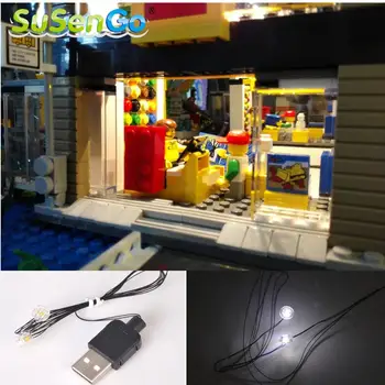 SuSenGo LED Šviesos Rinkinys Statyba Blokai, Plytos, Modelis, Aksesuarai, Žaislai, USB Mokestį Galite Papuošti Visus statybinius Blokus