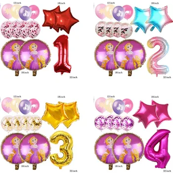 Susivėlęs Gimtadienio Balionas Princesė Rapunzel Šalis Dekoro Prekių Latekso Ballon Mergina Dovanų Trečiadienis Dekoro Sode Baby Shower