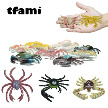 TFAMI 8PCS Gyvūnų Žaislai, Vaikų Modeliavimas Krabų Serijos Mini Krabų Modelis Žaislas PVC Aukštos Kokybės Žaislas Vaikams, Berniukas Gimtadienio Dovanos