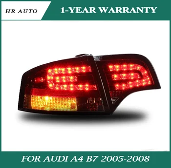 Tinka Audi A4 B7 2005 2006 2007 2008 aukštos kokybės užpakalinis žibintas LED juodas modifikuotų užpakalinis žibintas asamblėjos išoriniai priedai