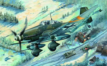 Trimitininkas 03218 1/32 Junkers Ju 87G-2 Stunka Plokštumos Modelio Rinkinys