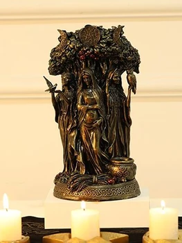Trys Deivės Statulėlės Statu Senovės Graikijos Religijos Hecate Deivė, Namų Puošybai Dervos Dievo Statula Ornamentu Miniatiūros Amatų