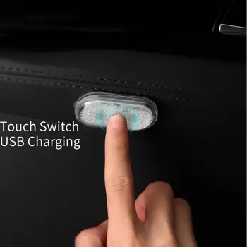 Universalus Automobilių Vidaus apšvietimo Pirštu Palieskite Jutiklio Lempa USB Įkrovimo Skaitymo Šviesos 5V LED Automobilių Stiliaus Nakties Šviesos