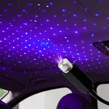 USB Stogo apdaila Lempa Automobilio Salono Lempa Atmosfera Žvaigždžių Projekcija Šviesos Dangaus Žibintas Naktį Žvaigždėtą Su Lempa, Automobilis Sukasi Tiekimo